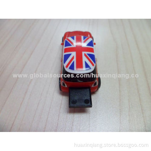 Car-shaped USB Card, 128MB to 64GB Capacity, 5-year Warranty